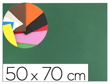 Goma EVA Liderpapel 50x70cm. 60g/m² espesor 1,5mm verde oscuro